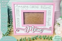 Mother's day Grandma and Mom Photo Frame Glowforge Laser cut Product Image 3