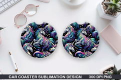 Car Coaster Sublimation| Mythical Coaster PNG Design Product Image 1