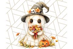 Spooky Cute Halloween Gnome PNG Clipart, Witch Ghost Bat Product Image 4