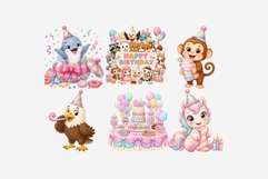 Candy Lollipop Birthday Animals PNG Clipart, Cute Pastel Product Image 8