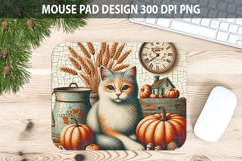 Cat Mouse pad Sublimation - Thanksgiving PNG Design Product Image 1
