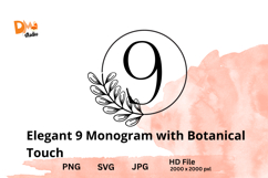 Elegant Monogram with Botanical Touch Product Image 1