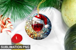 Christmas Santa Wineglass Ornament | Christmas Ornament PNG Product Image 1