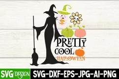 pretty Cool Halloween T-Shirt Design,Halloween SVG Design Product Image 2