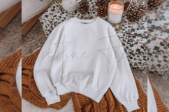 White Christmas Sweatshirt Flatlay Mockup Product Image 3
