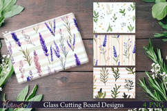 Cutting Board Designs | Stripes | Lavender and arugula Product Image 1