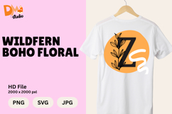 Wildfern Boho Floral Monogram Product Image 1