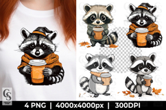 Cute Raccoon Clipart PNG Product Image 1