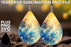 Blissful Teardrop Earrings Gift Ideas, Watercolor Pattern Product Image 1
