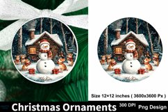 Christmas Ornaments PNG Round Sign PNG, Christmas Round Sign Product Image 1
