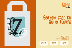 Golden Sage Co Boho Floral Monogram Product Image 1