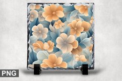 Pastel Flowers Square Sublimation Slate Design Product Image 1
