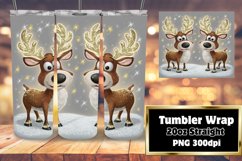 Christmas Tumbler Wrap Sublimation 20oz Cartoon Design Product Image 1