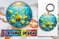 Blissful Car Coaster Round PNG, 3D Fruits Product Image 1