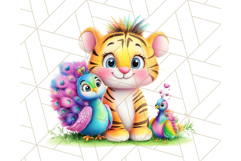 Cute Animal Friends Clipart PNG, Bright Spring Animal Duos Product Image 4