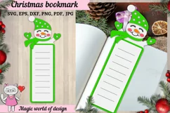 Christmas Bookmark SVG, Santa Claus ,Snowman svg Product Image 4