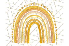 Boho Rainbow PNG Clipart, Earthy Arches &amp; Minimal Shapes Product Image 4