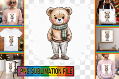 RADIANT Tote Bag Gift Ideas PNG, Teddy Bear Product Image 1