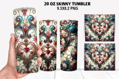 Flower Skinny Tumbler 20oz Wrap Design, Winter Tumbler Wrap Product Image 1
