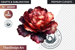 Pink Rose Gold flower Clipart, Abstract Flowers Wedding PNG Product Image 1