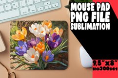 Sublimation Round Design with Elegant Oil Flowers PNG Product Image 1