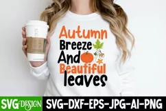 Autumn Breez And Beautiful Leaves SVG Cut File,Fall SVG File Product Image 2