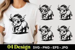 Cute Ranch Cow SVG PNG Product Image 1