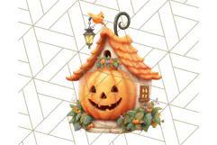 Halloween Neighborhood Clipart PNG for Trick or Treat Product Image 4