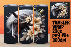 VIBRANT 20oz Gift Tumbler Design , Horse Product Image 1