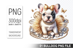 Cute French Bulldog Clipart PNG, Bulldog Graphic Design Product Image 1