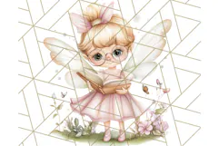 Bookish Fairy PNG Clipart, Whimsical Reading Elements Png Product Image 4