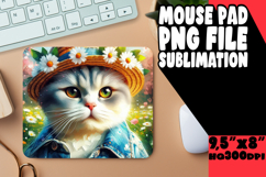 Bright MOUSE PAD Inspirational Design, Cute Cat Product Image 1