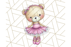 Ballerina Clipart PNG, Cute Ballet Girl Illustration Art Product Image 4