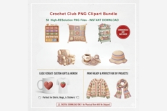 Crochet Club PNG Clipart Bundle Product Image 8