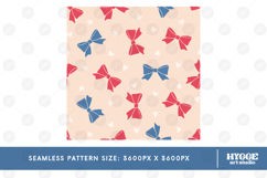 American 4th of July Patriotic Coquette Bow Seamless Pattern Product Image 2