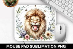 Lion Mouse Pad, Cute Animal Mouse Pad PNG, Animal Lover Gift Product Image 1