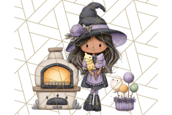 Cute Witch Halloween Baking Clipart PNG, Holiday Treats Png Product Image 4