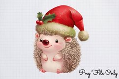 Woodland Christmas Watercolor Clipart PNG Product Image 1