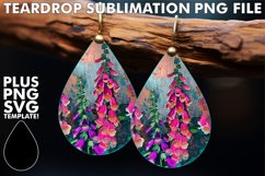 Sublimation Earrings: Teardrop Blooms Galore Product Image 1