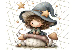 Spooky Little Witches Halloween Clipart PNG Product Image 4
