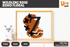 Wildling Rose Boho Floral Monogram Product Image 1
