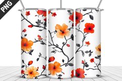 Flowers Tumbler Wrap | Sublimation Design | Tumble PNG Product Image 5
