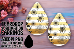 Whimsical Teardrop Earrings Template , Halloween Product Image 1
