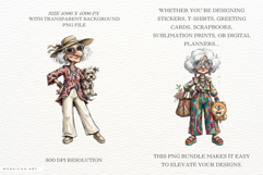 Fashionable Summer Grandma Clipart Product Image 2
