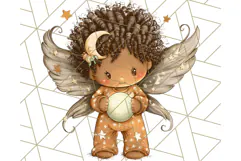 Halloween Fairy Clipart PNG, Spooky Cute Character Art Product Image 4