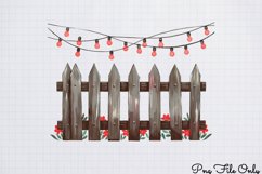 Cute Watercolor Christmas Farm Clipart PNG Product Image 1