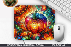 Pumpkin Mouse Pad Sublimation, Halloween Mouse Pad PNG Product Image 1