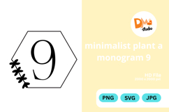 Minimalist Plant Monogram Product Image 1