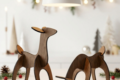 3D Reindeer Laser Cut Files Holiday Table Decor Digital Down Product Image 4