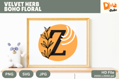 Velvet Herb Boho Floral Monogram Product Image 1